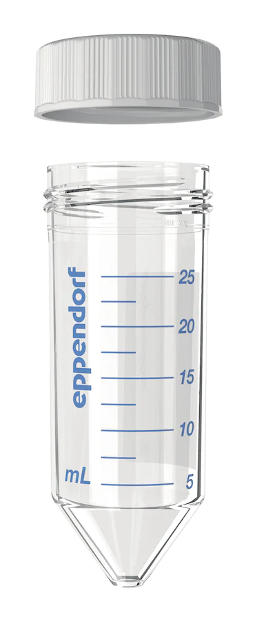 艾本德Eppendorf Conical Tubes 25 mL 帶螺旋蓋, 25 mL, 啟動(dòng)套裝，4  個(gè)單離心管架，6  個(gè)轉(zhuǎn)子適配器，轉(zhuǎn)子孔可容納 50  mL 錐形管, PCR 潔凈級(jí), 無